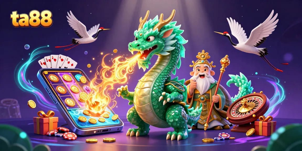 Experience thrilling games at ta88 with vibrant dragons, lucky cranes, and golden slots.