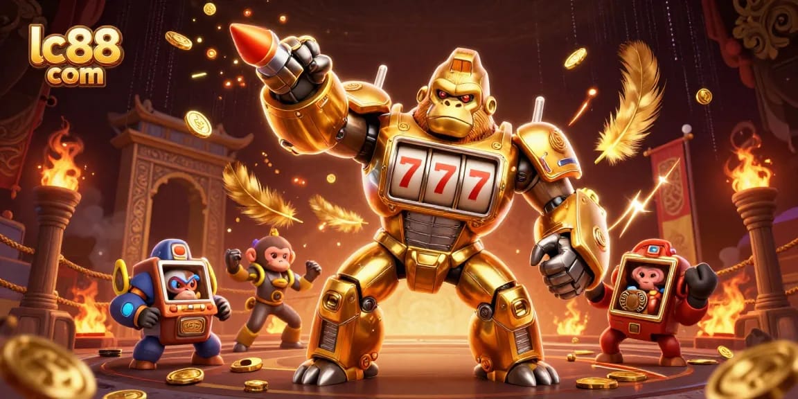 Experience exhilarating gaming at lc88 com with dynamic 3D gambling characters in a vibrant casino setting.