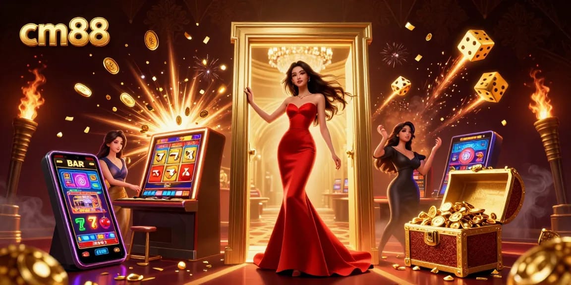 Experience thrilling moments at cm88 with vibrant casino elements bursting with excitement.