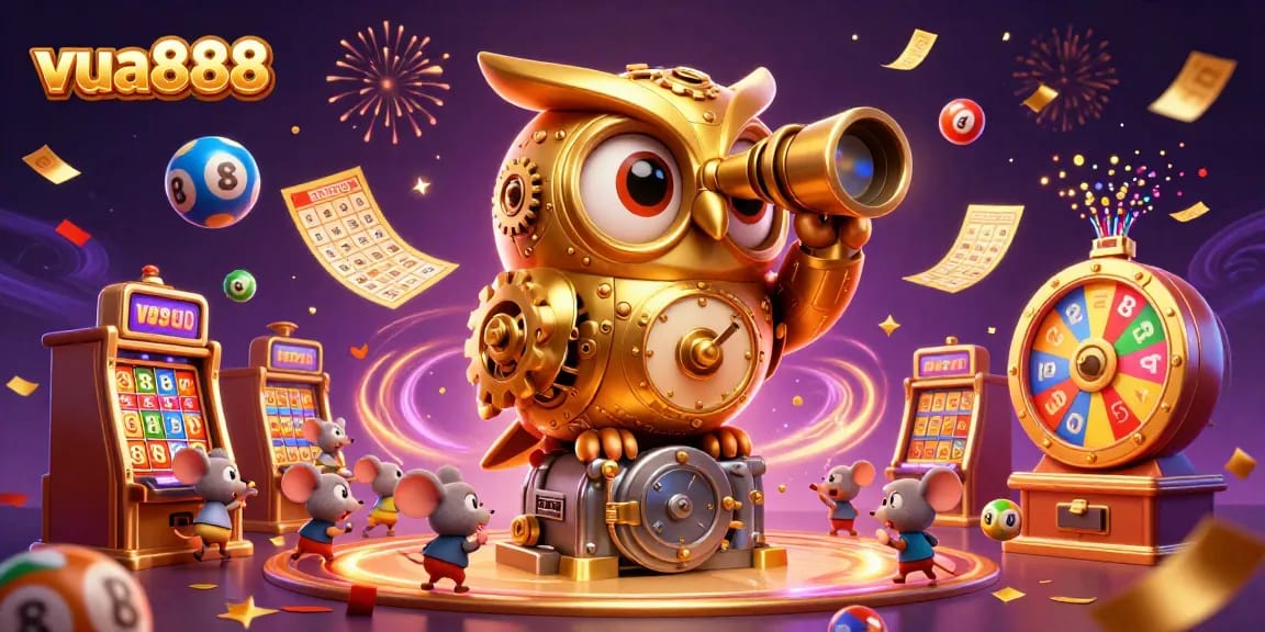 Experience the excitement of playing slots at vua888 with colorful lottery elements and festive odds.