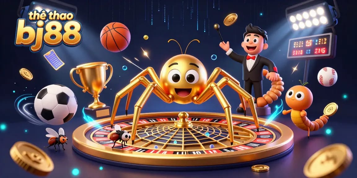 Experience thrilling sports betting with thể thao bj88 in this vibrant 3D illustration.