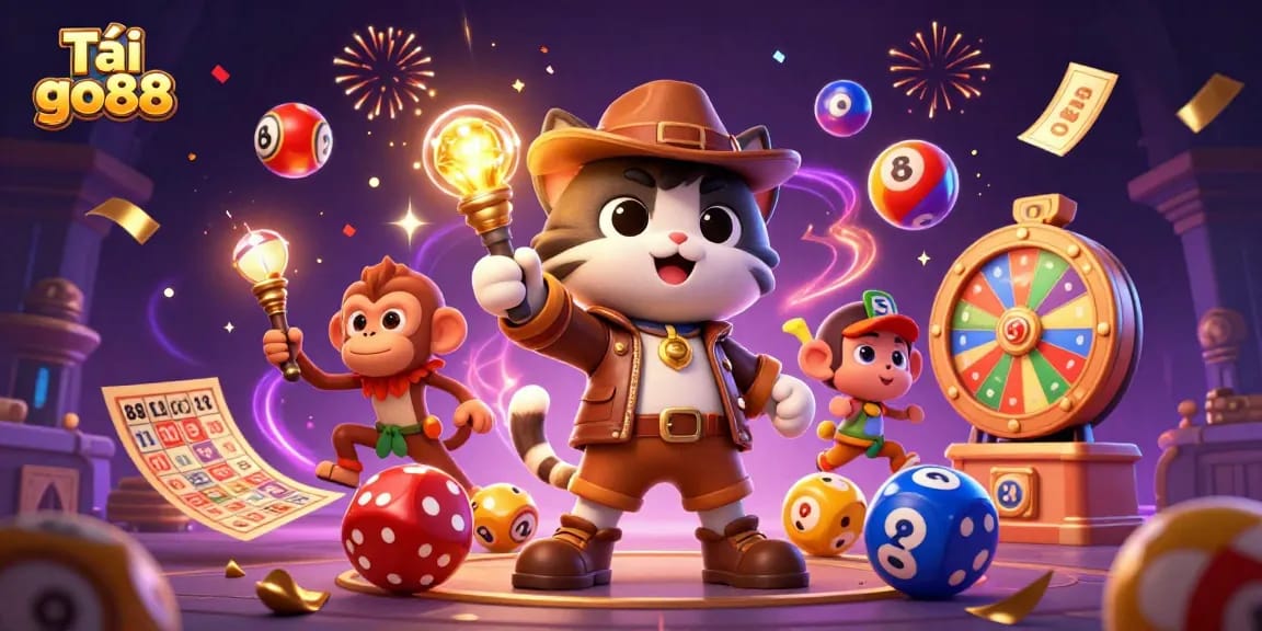 Experience Tải go88 with vibrant casino adventures featuring dynamic lottery elements and engaging characters.