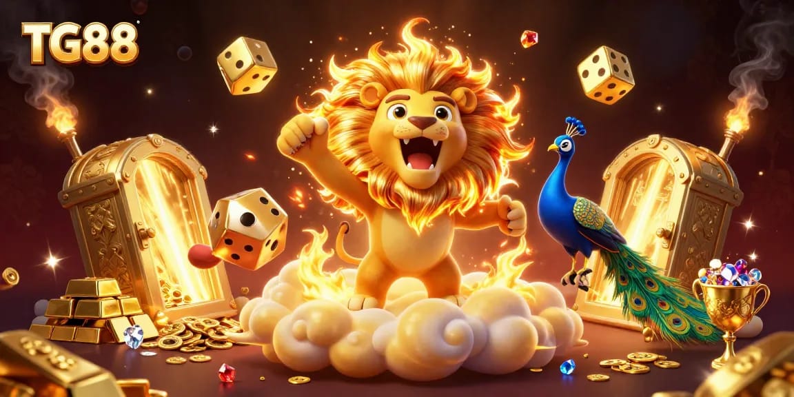 Experience thrilling gameplay at TG88 with vibrant slots, golden winnings, and dynamic gaming elements.