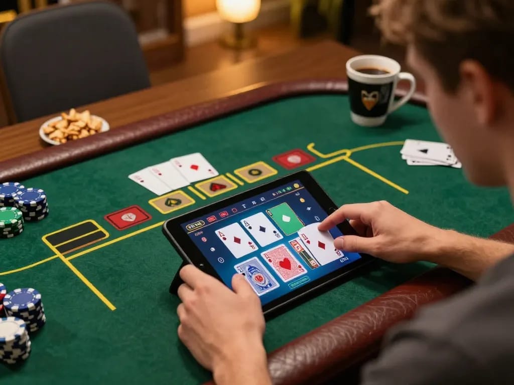 Engaging in online poker gameplay at Oxbet, showcasing dynamic betting activities and vibrant interface.