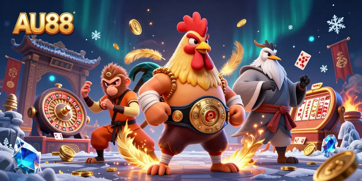 Experience the excitement of gambling at AU88 with action-packed 3D characters and casino elements.