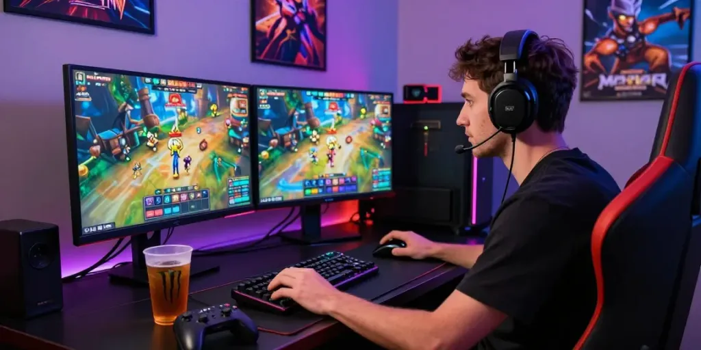 Experience rokok88 login in an exciting gaming atmosphere with vibrant graphics and high-tech equipment.