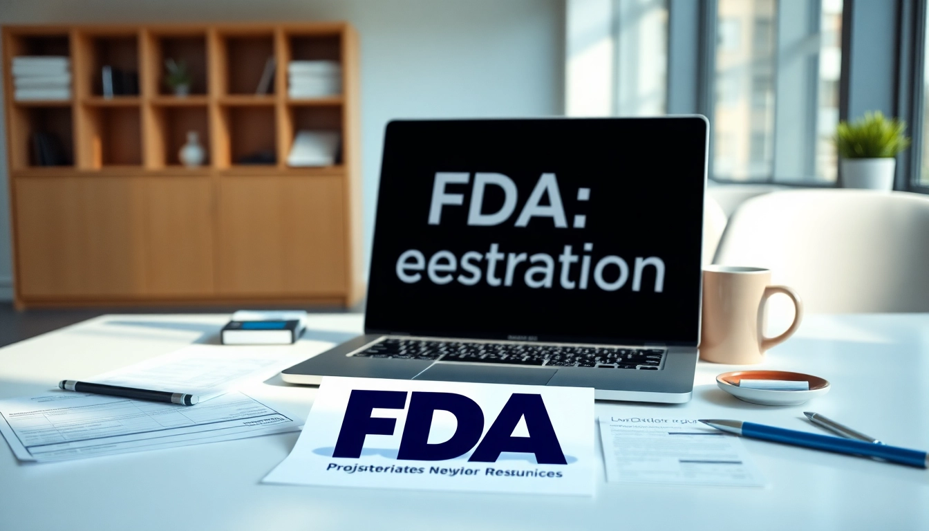 Informative layout on fda registration for italian companies showcasing professionalism and clarity.