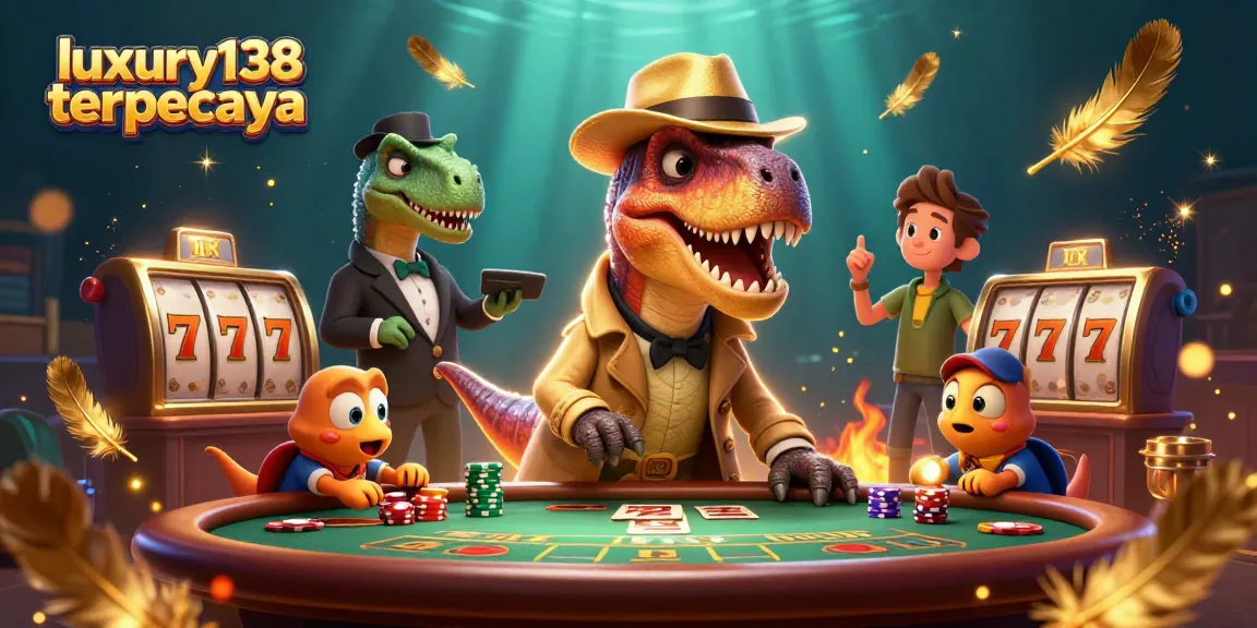Engage in thrilling gameplay at luxury138 terpecaya with a unique 3D casino scene featuring vibrant characters.