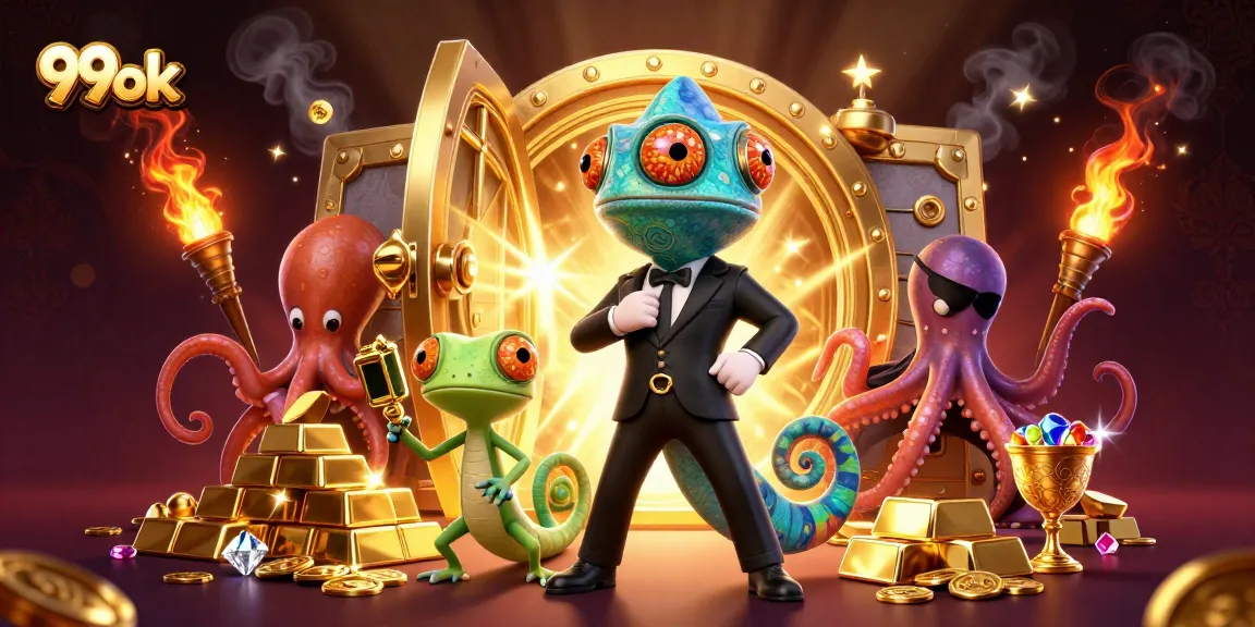 Experience exciting gameplay at 99ok with vibrant characters and dynamic gold treasures.