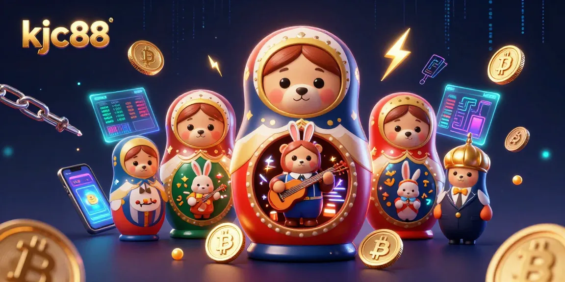 KJC88 users engage in thrilling games animated by vibrant characters and cryptocurrency elements.