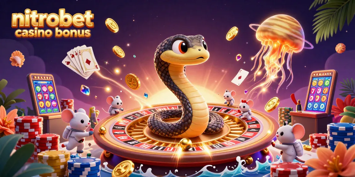 Gioca con il bonus NitroBet, esplora giri gratuiti e condizioni di sblocco in un'atmosfera casinò vivace.