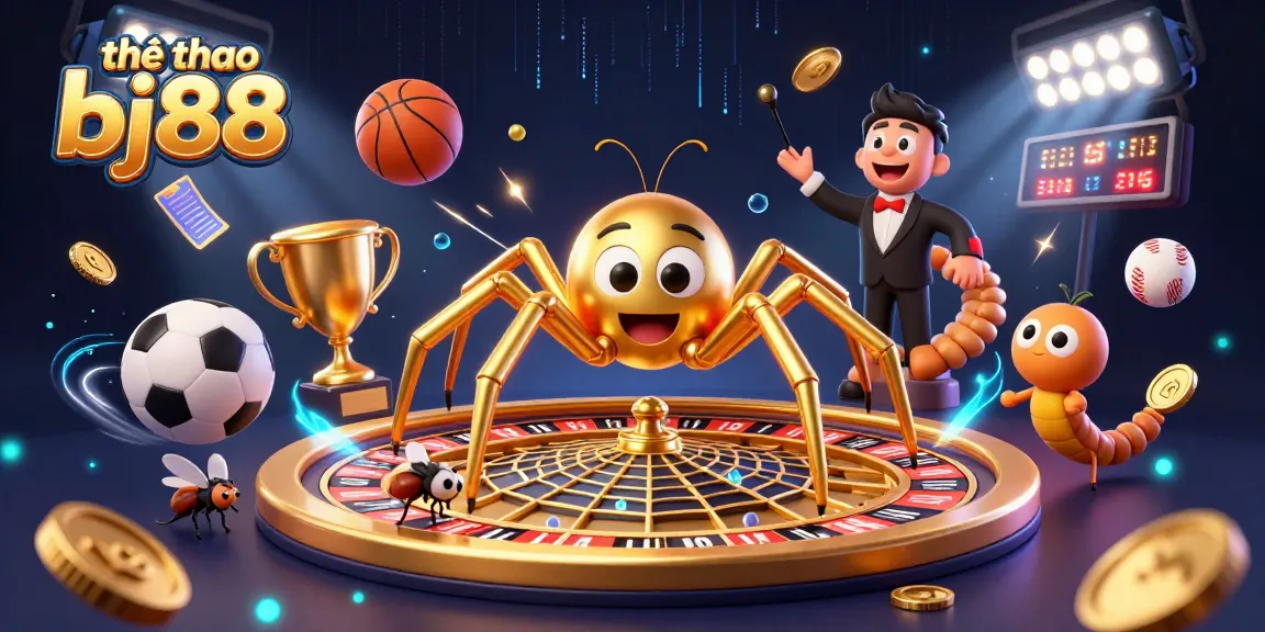 Experience thrilling sports betting with thể thao bj88 in this vibrant 3D illustration.