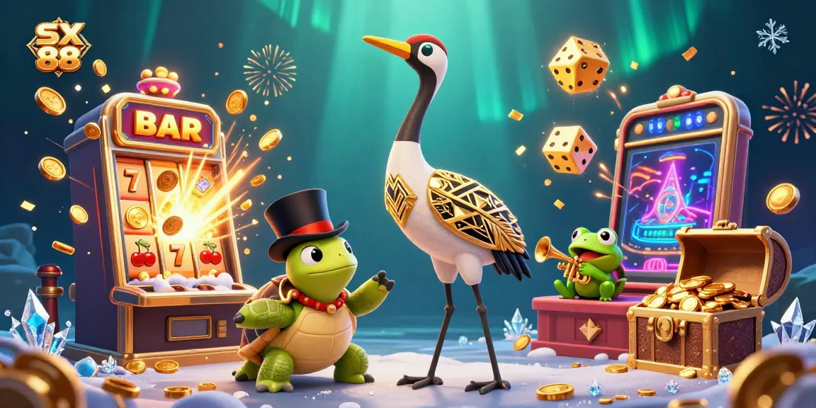 SX 88 showcases an exciting 3D casino scene with vibrant characters and dynamic gaming elements.