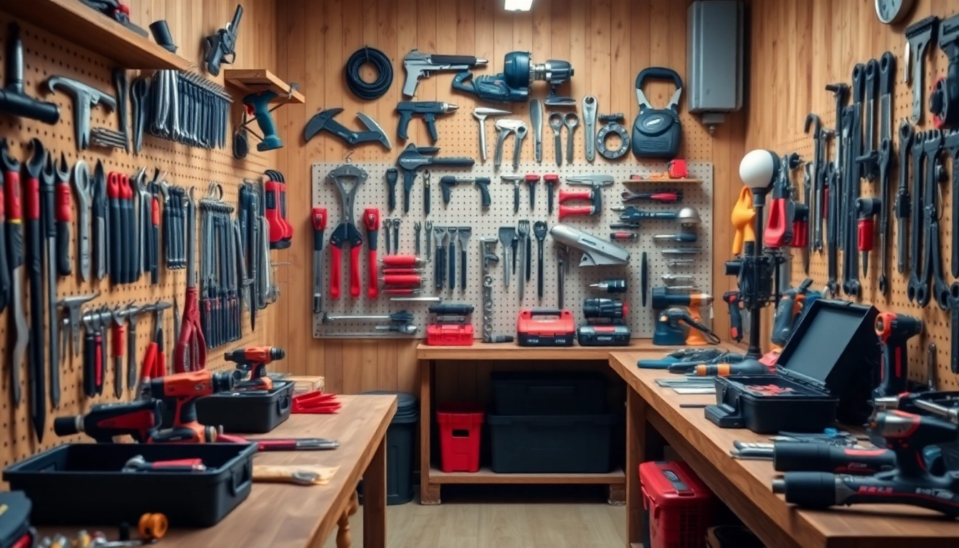 Strumenti KS di alta qualità esposti in un ambiente di lavoro professionale, evidenziando artigianato e innovazione.