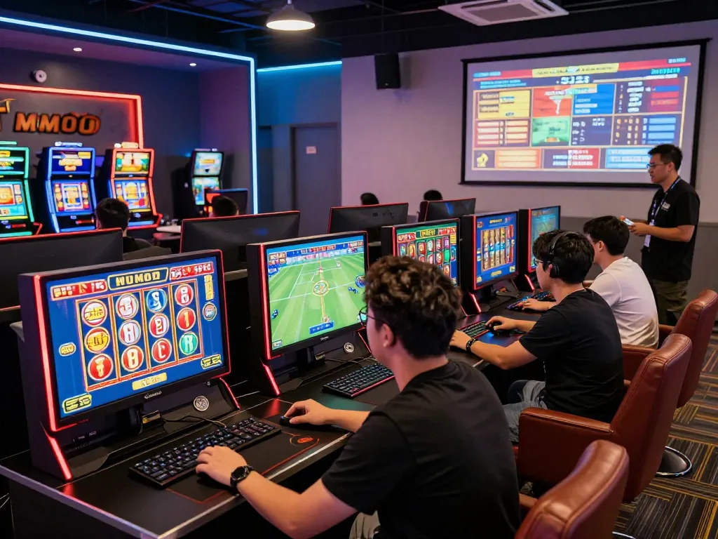 Players immersed in the excitement of MM OO gaming hub showcasing dynamic betting activities and live casino games.