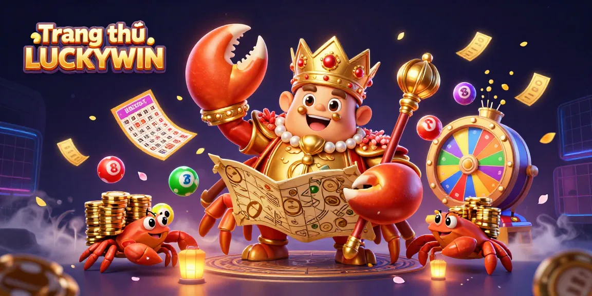 Play bingo and lottery games on Trang chủ LUCKYWIN with vibrant colors and animated characters.