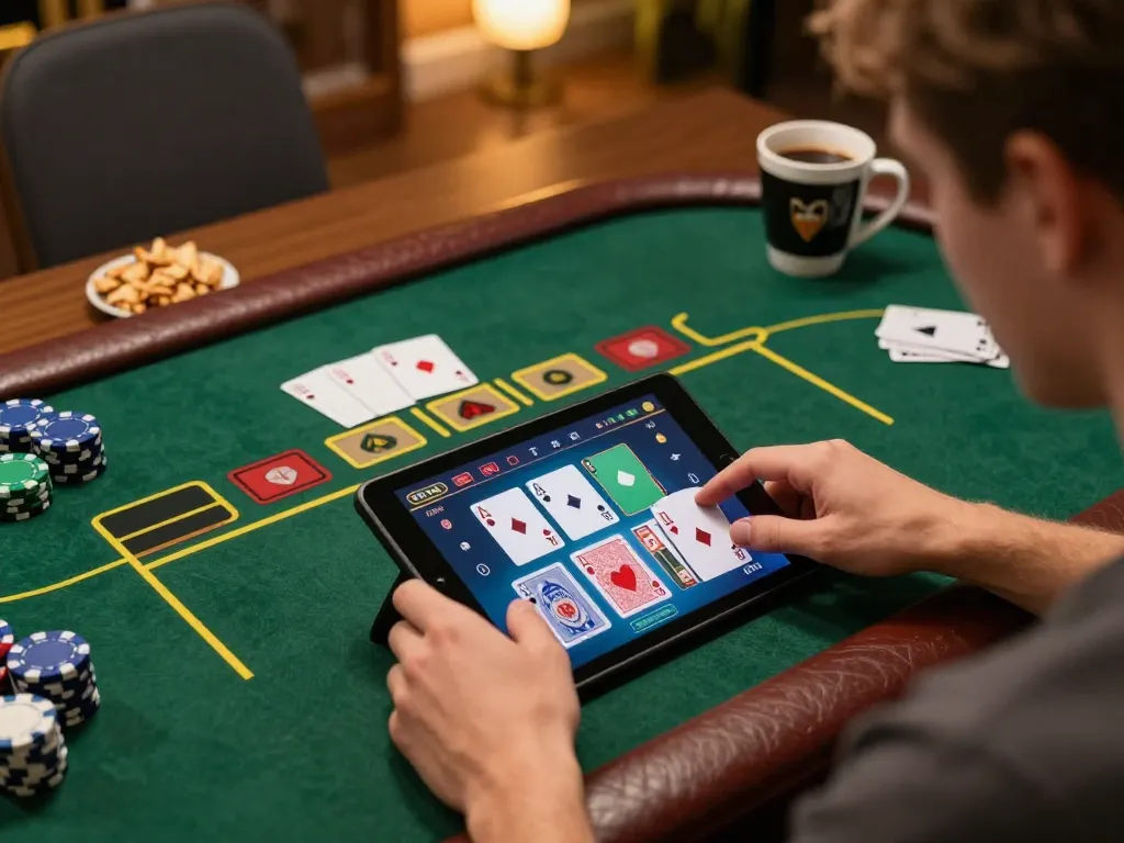 Engaging in online poker gameplay at Oxbet, showcasing dynamic betting activities and vibrant interface.