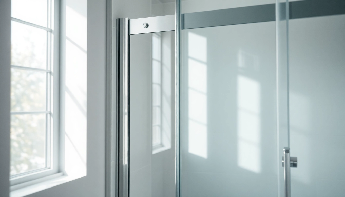 Showcase of a shower screen sliding door highlighting its sleek design and functionality in a stylish bathroom.