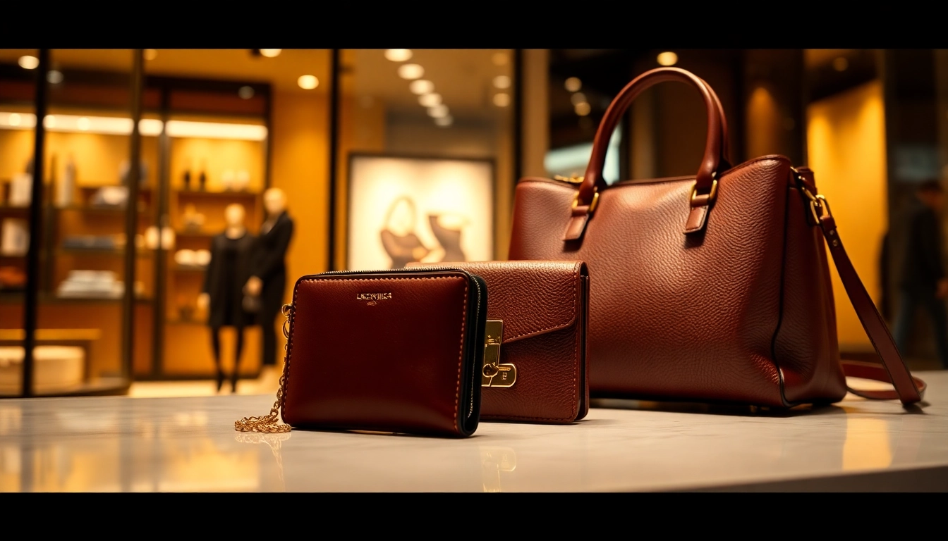 레플리카사이트에서 제공하는 고급스러운 지갑과 핸드백을 강조하는 촬영 이미지